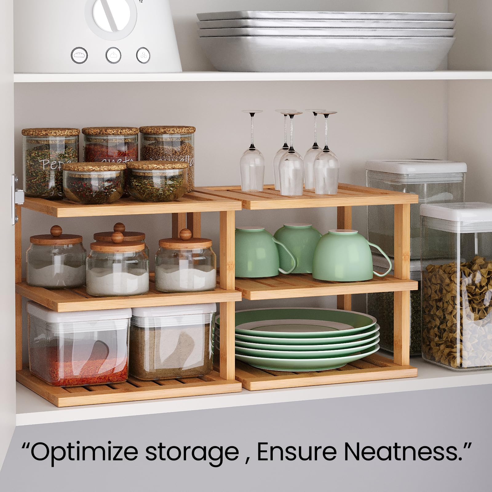 Danfoxer bamboo corner shelf multi-purpose unit for bath or cabinets.