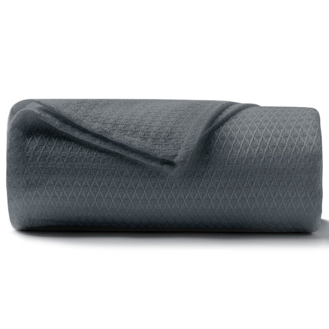 Dangtop dark grey cooling blanket provides versatile cooling in bedrooms.
