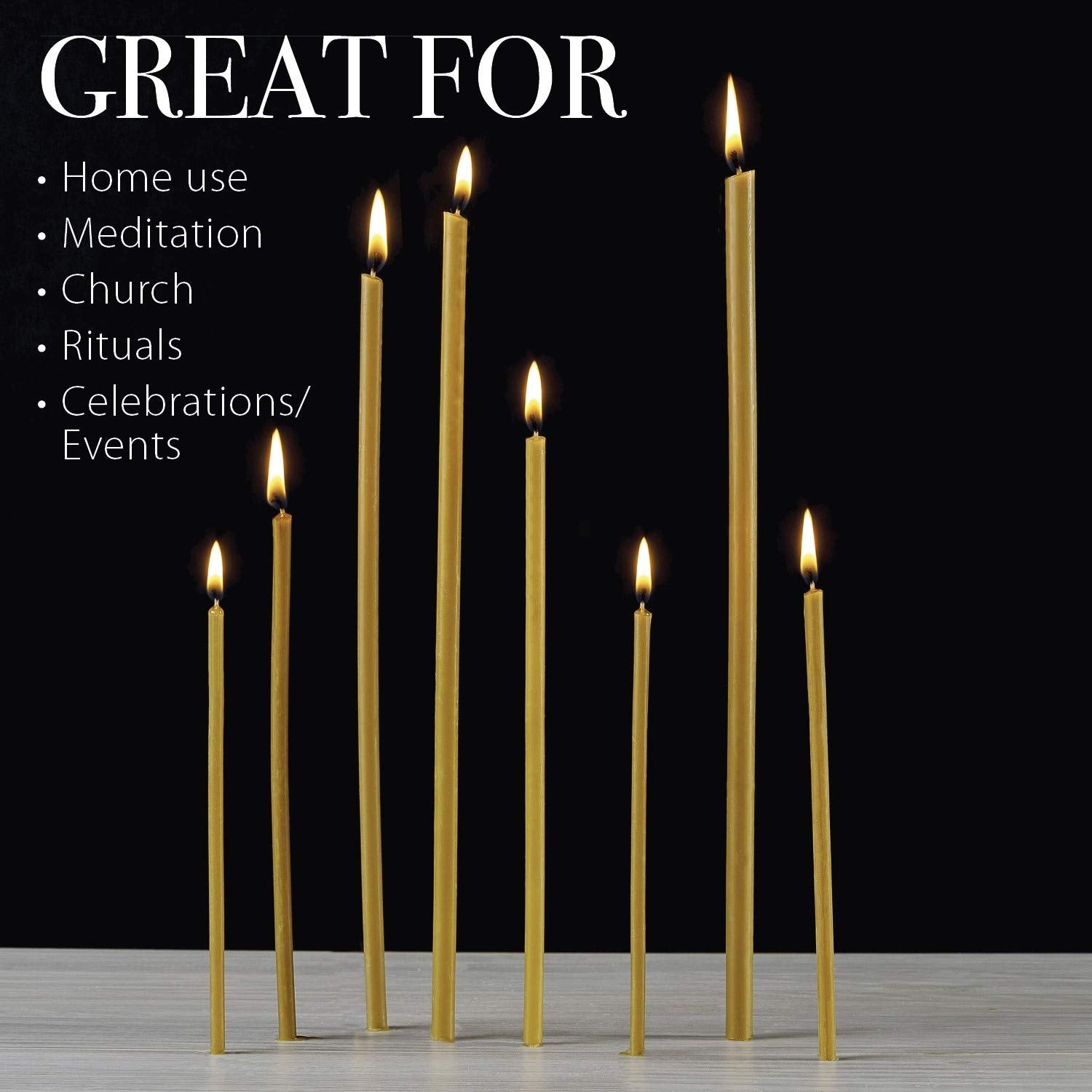Danilovo pure beeswax candles burn time featured at 60 minutes