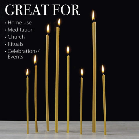 Danilovo pure beeswax candles burn time featured at 60 minutes