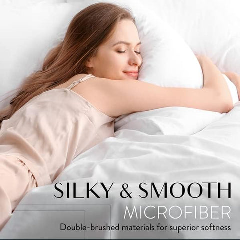 Danjor Linens deep-pocket design close-up indicates secure fit on a king mattress.