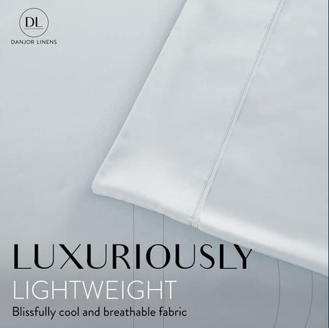 Danjor Linens ice blue pillowcases provide extra comfort and coverage