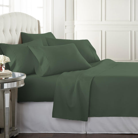 Danjor Linens king sheet set on bed shows cooling comfort for hot sleepers