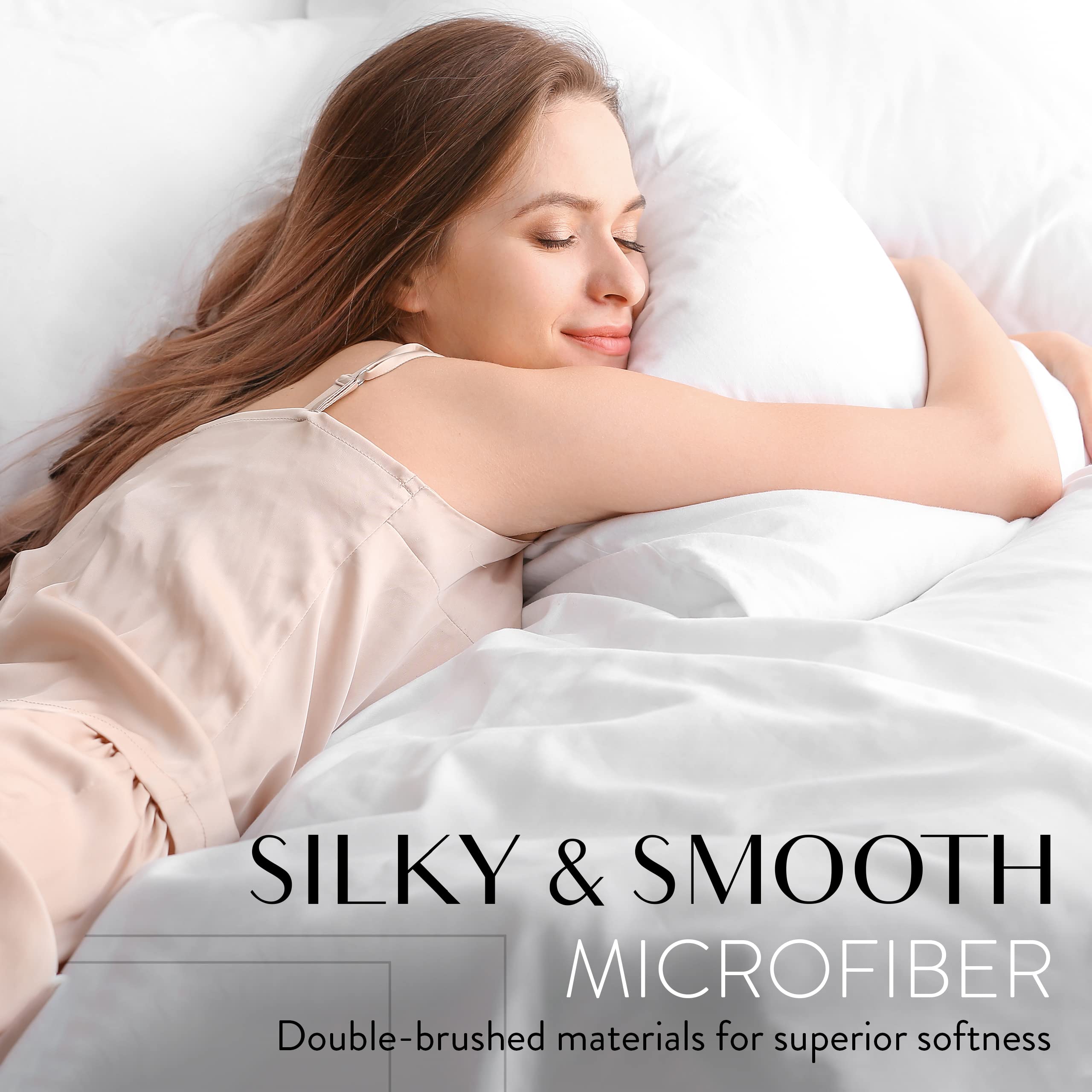 Danjor Linens four pillowcases provide hotel-grade pillow support