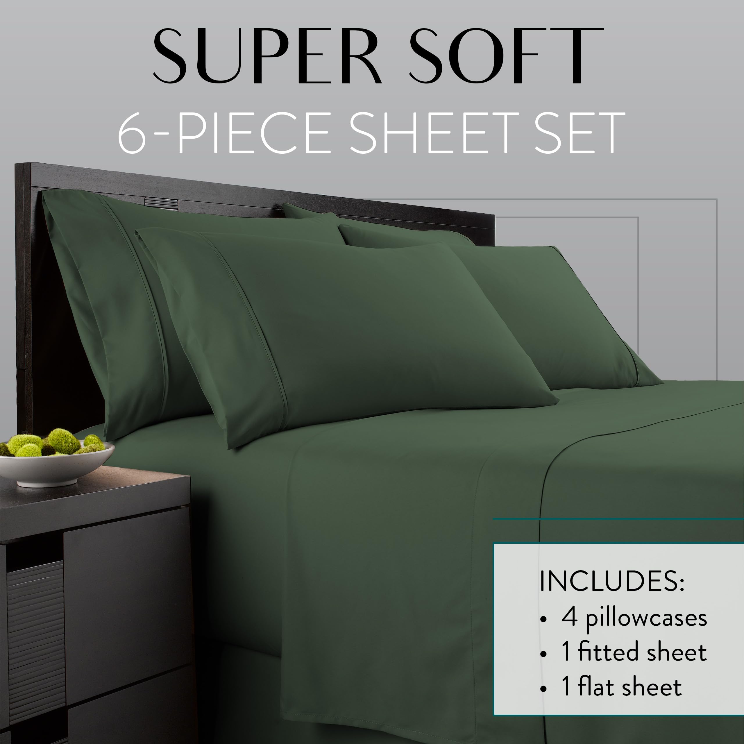 Danjor Linens premium bedding with 4 pillowcases for a hotel-style look