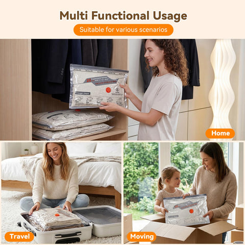 DANNARY vacuum bags fit inside a suitcase for organization.