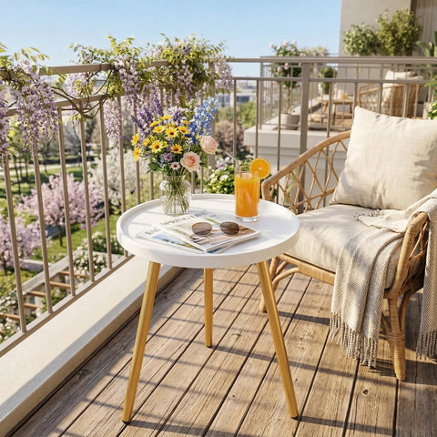 danpinera compact table with floor-protecting pads protects surfaces