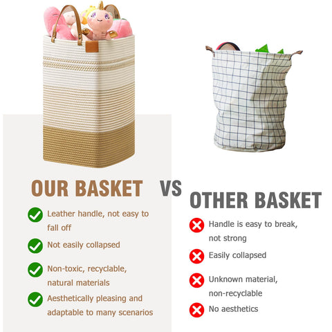 Danpinera laundry hamper used for toy storage in a nursery.