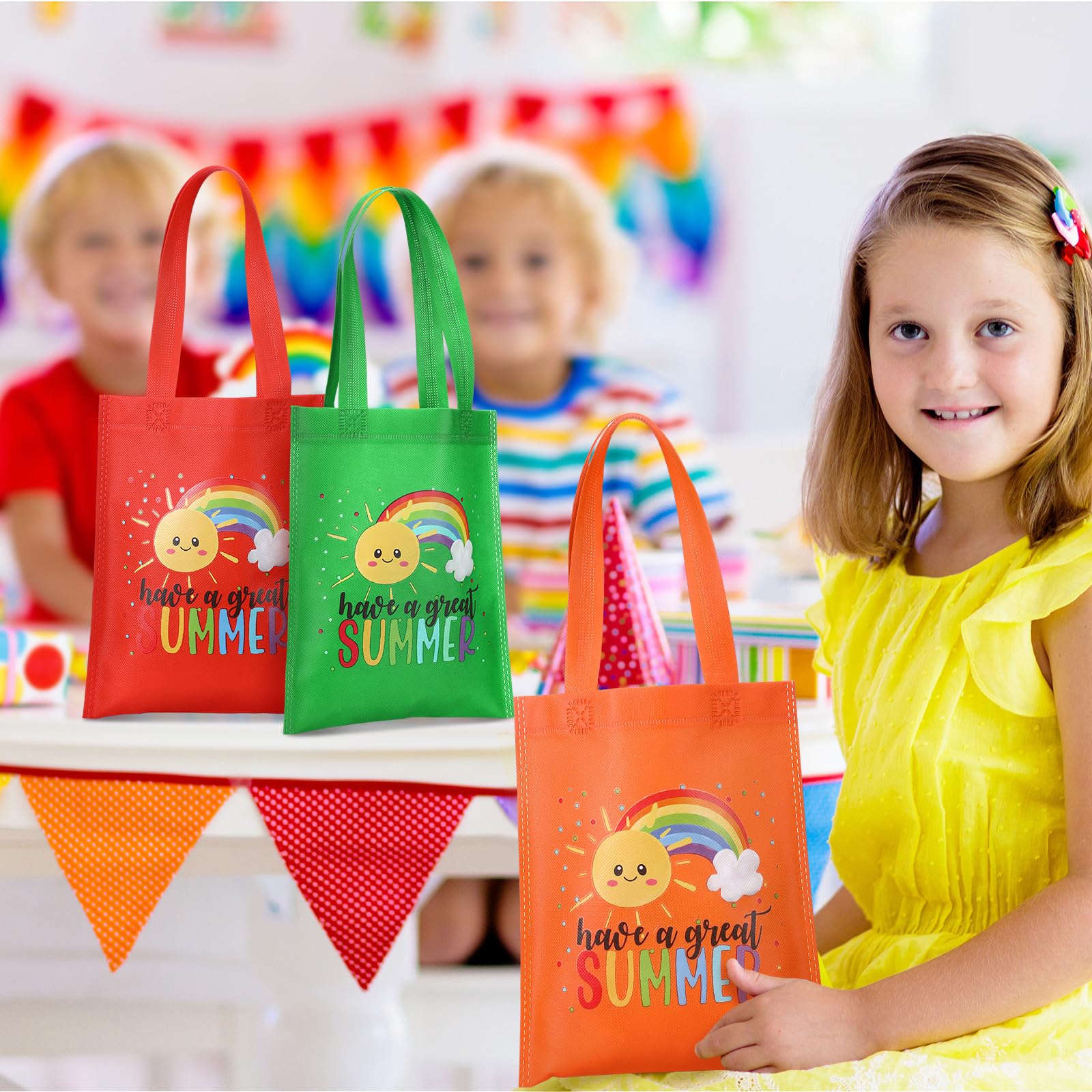 Dansydaisy durable non-woven bags resist fading for long-term use.