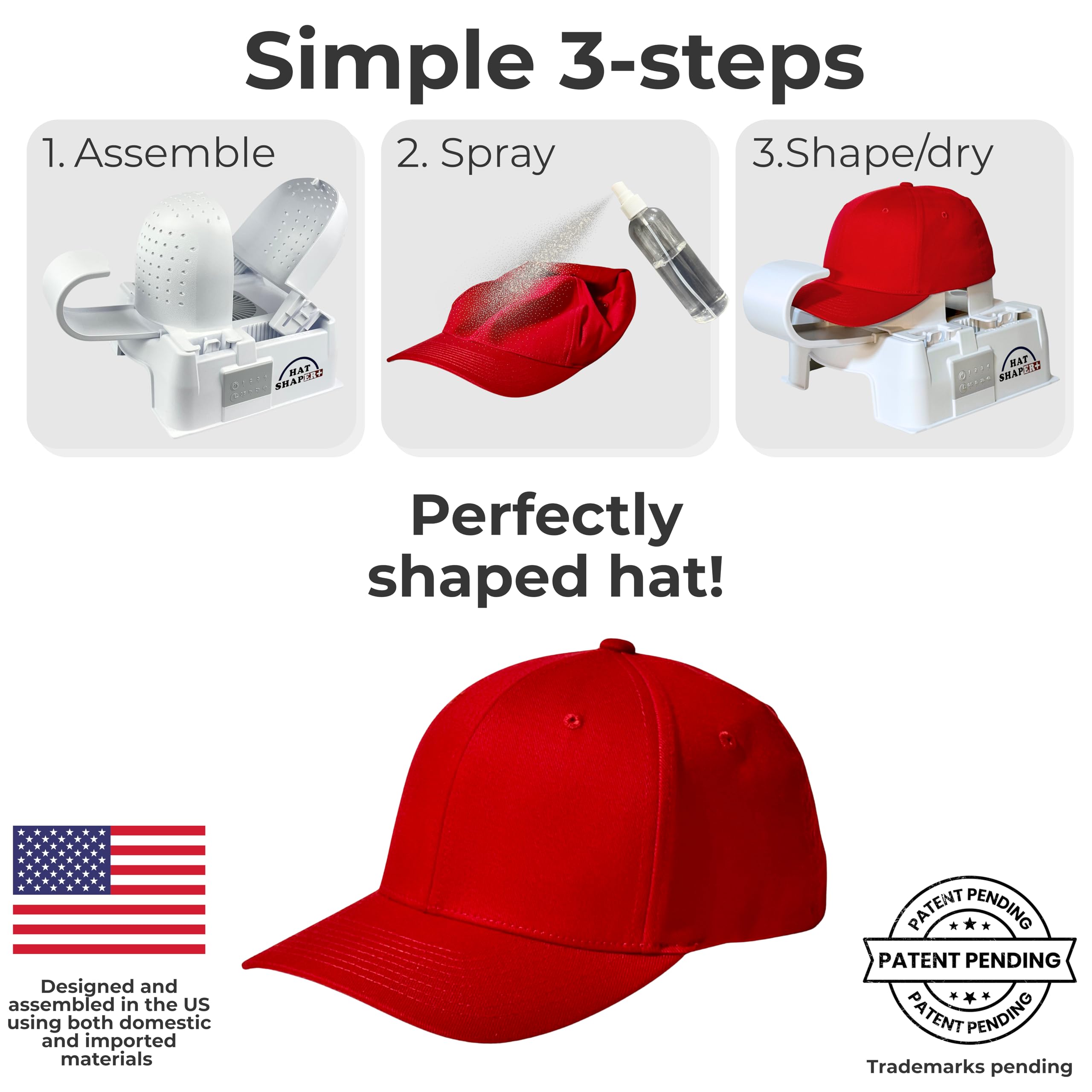DANYCO stiffening spray ready to enhance cap shape and longevity.