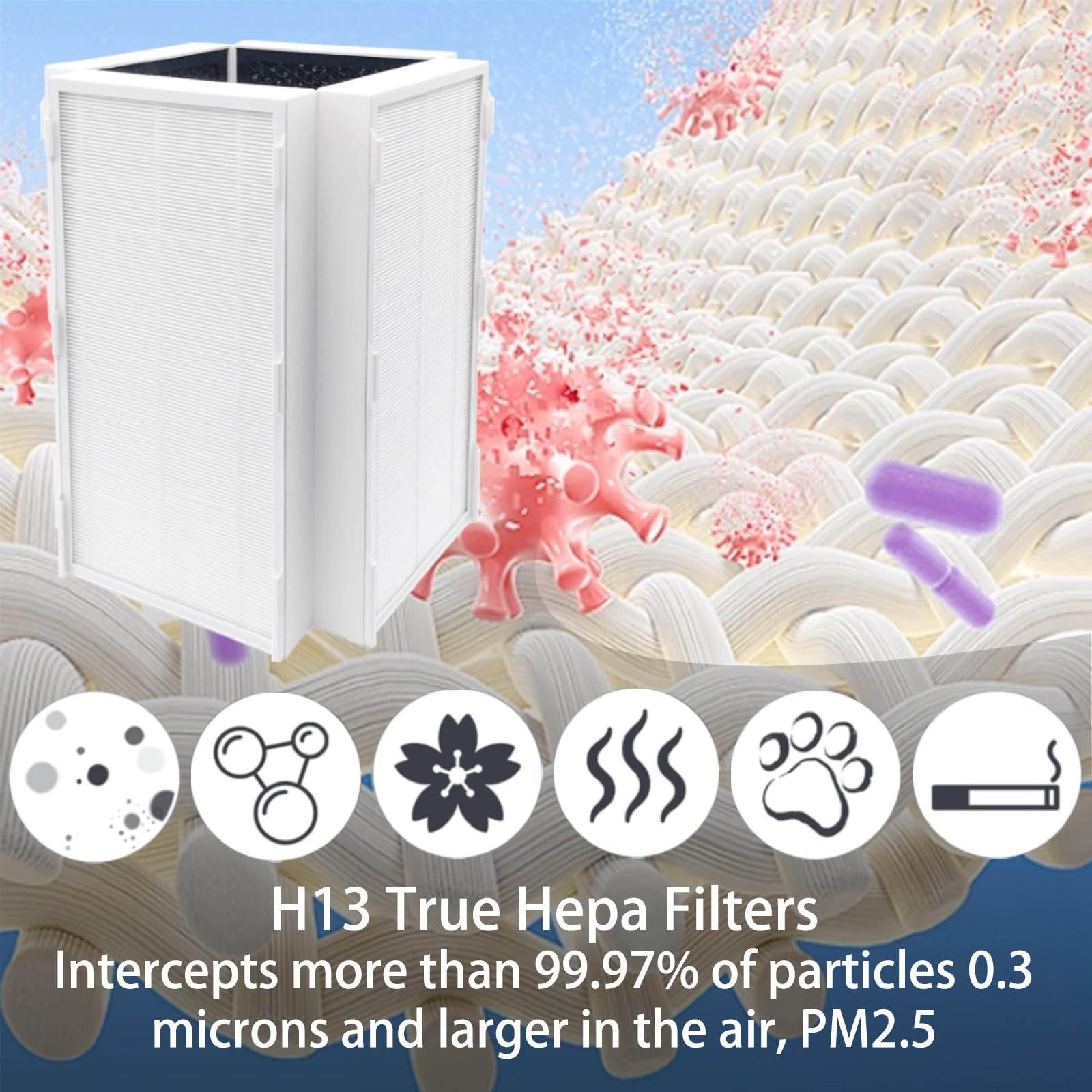 DAODEFUL activated carbon filter in use to reduce odors and pollutants.