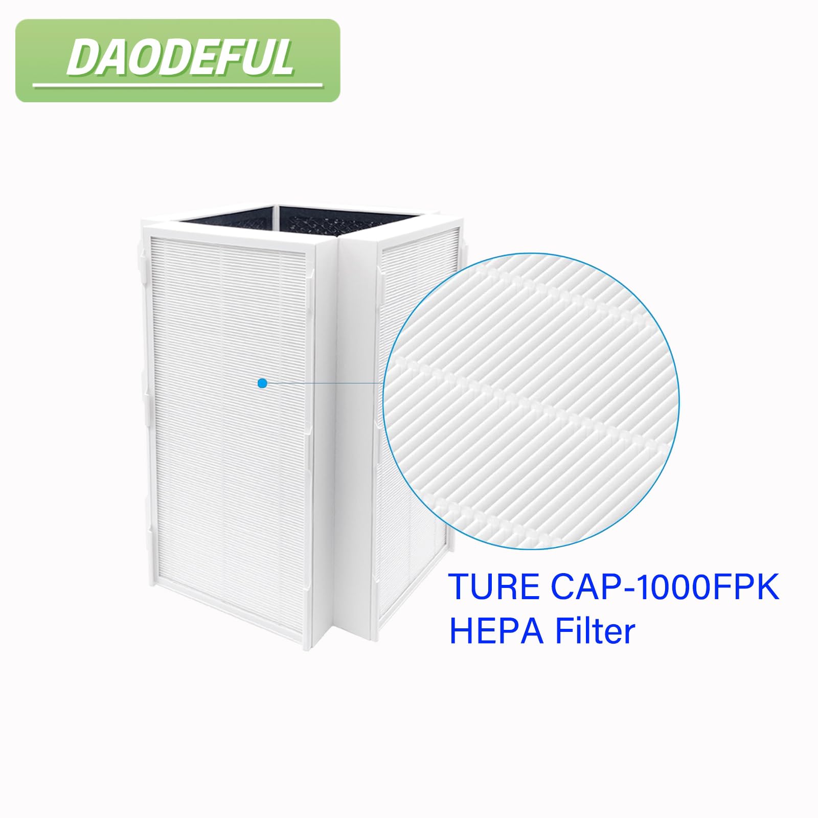 DAODEFUL pre-filter image paired with carbon filter for multi-stage filtration.