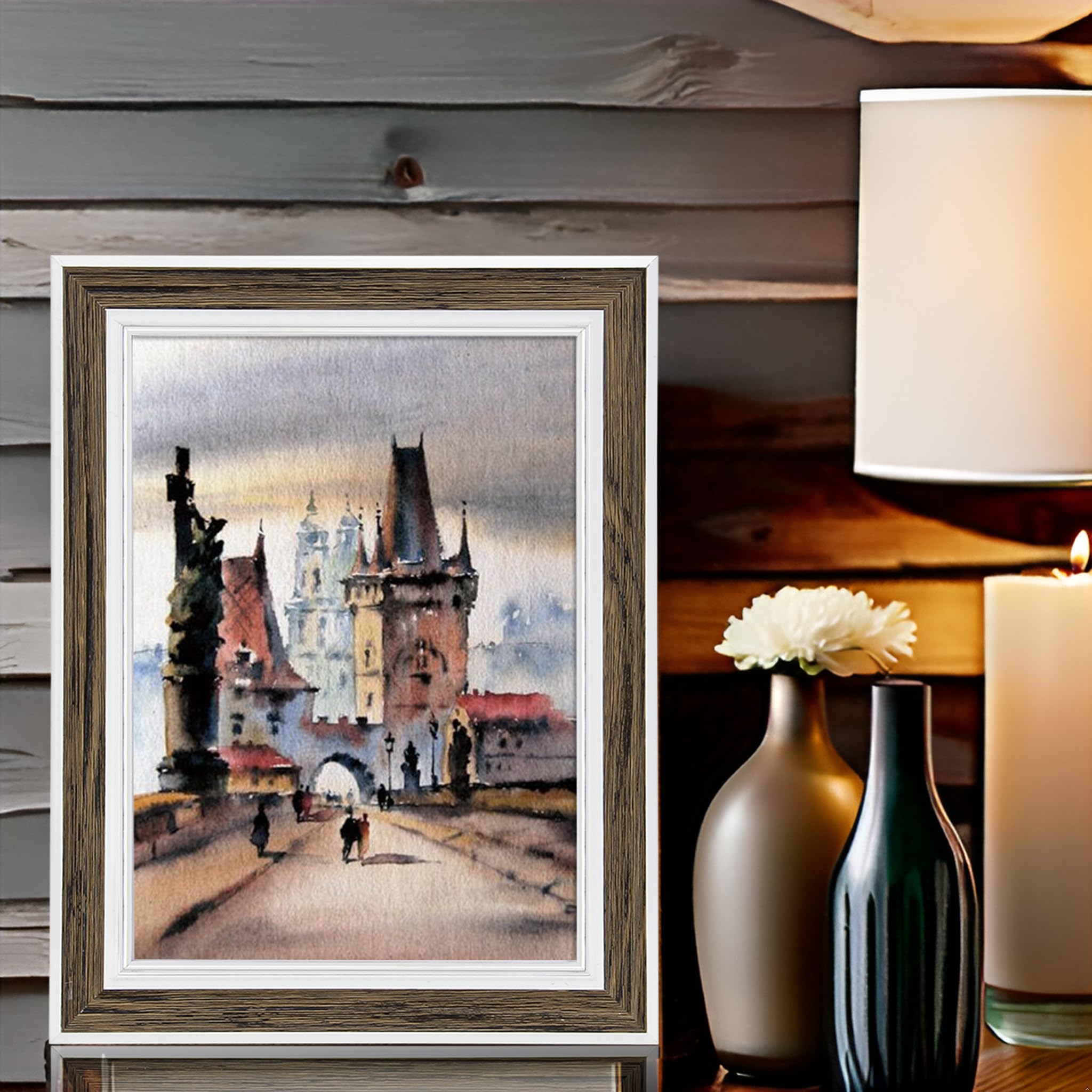 Daofary 8x10 rustic frames with easy-back installation for quick photo swaps
