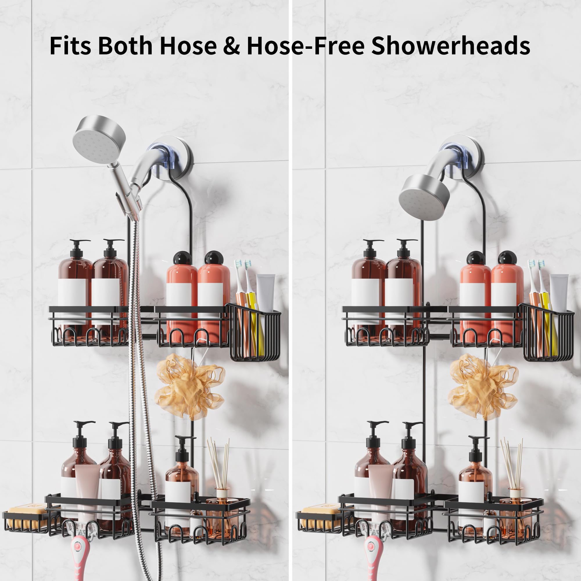 Daoun door hook adds towel or squeegee storage.