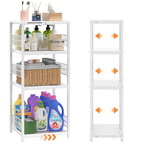 DAOUTIME 4-tier expandable shelf extended to fit varying spaces and boost storage capacity.
