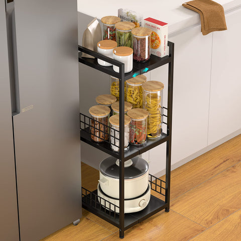 DAOUTIME bathroom kitchen storage shelf organizing toiletries and towels.
