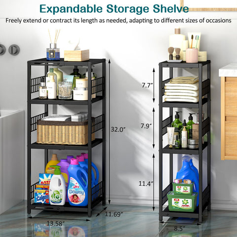 DAOUTIME bathroom storage setup keeps essentials neatly organized
