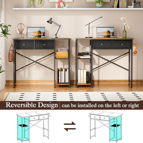 DAOUTIME desk back shows X-shaped cross-bar for extra stability.