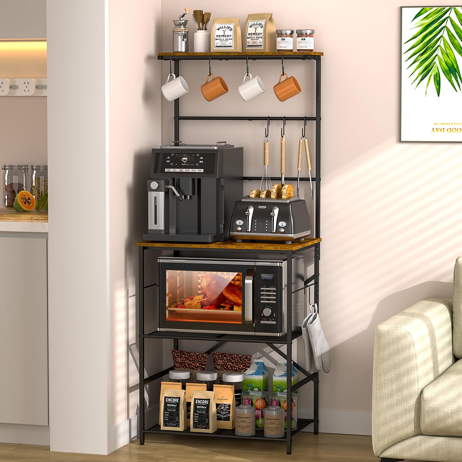 DAOUTIME easy-assembly coffee station for quick setup.