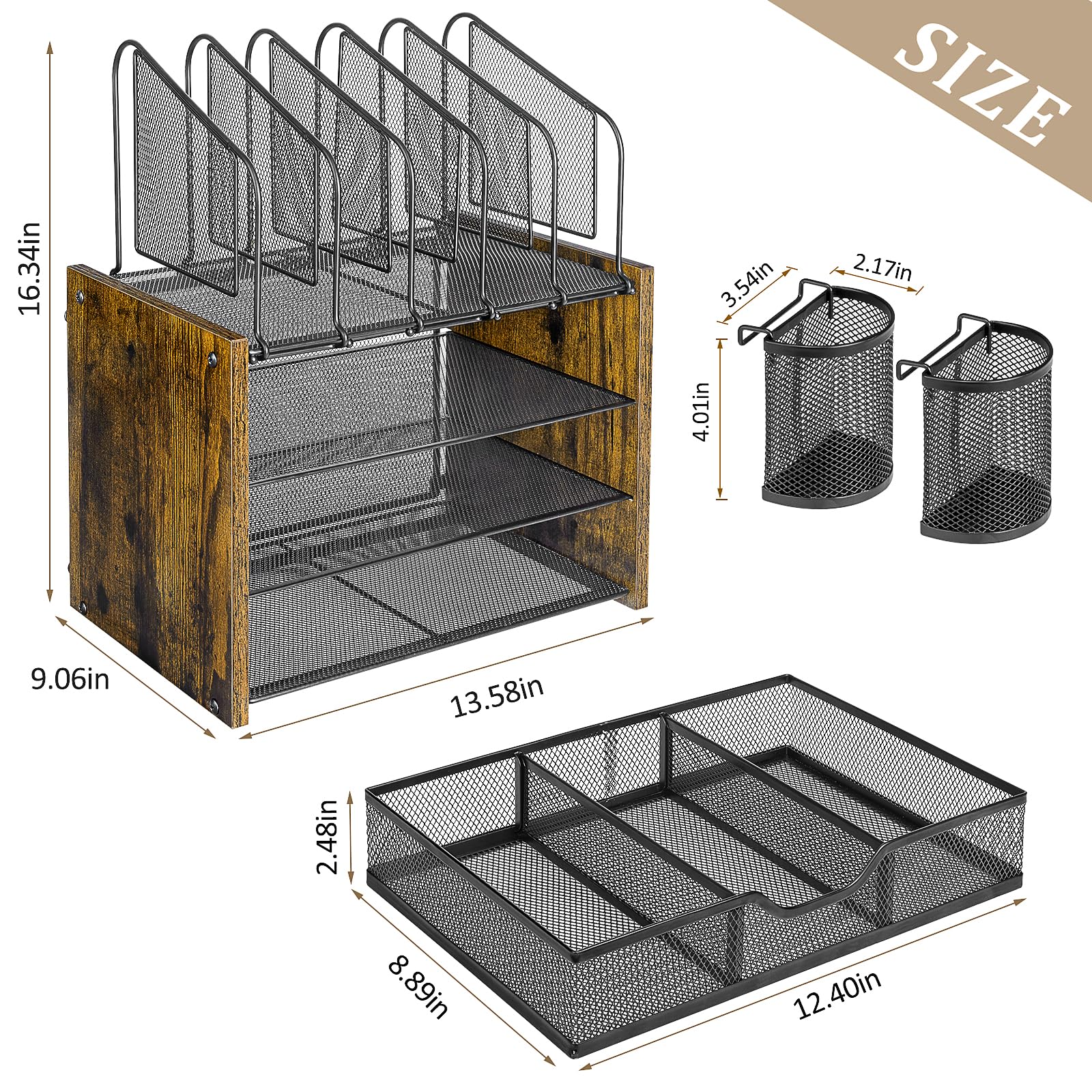 DAOUTIME easy-assembly desk organizer set up quickly.