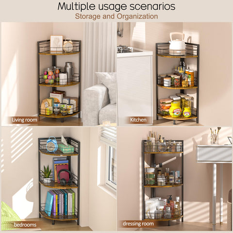 DAOUTIME freestanding shelf ideal for small spaces and neat countertops.