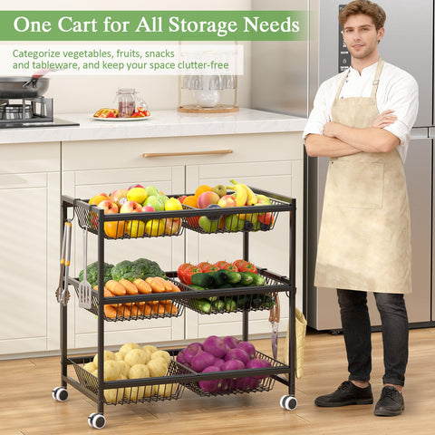 DAOUTIME kitchen organizer supports efficient pantry-to-counter transitions.