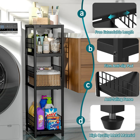 DAOUTIME laundry room storage layout for compact spaces