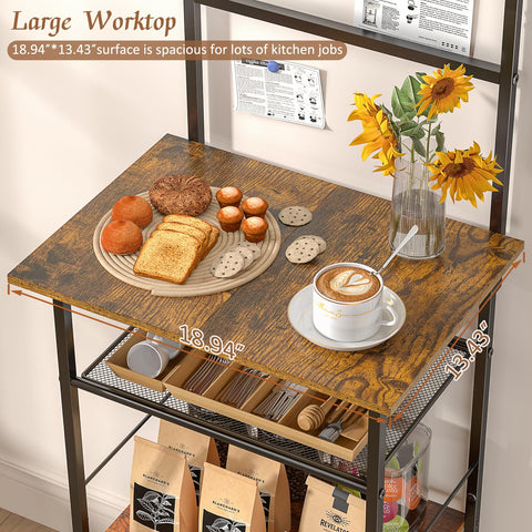 DAOUTIME microwave-ready shelf on the unit