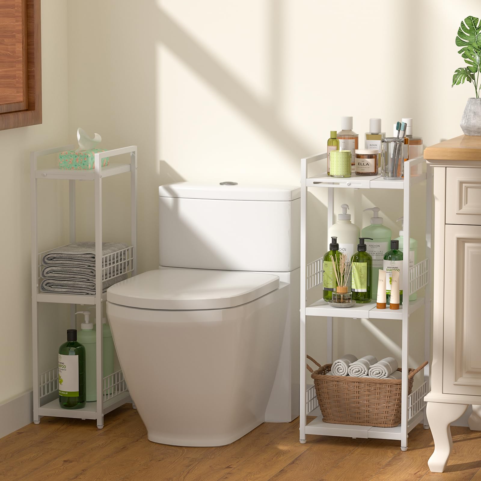 DAOUTIME open shelves in kitchen keep frequently used items visible and reachable.