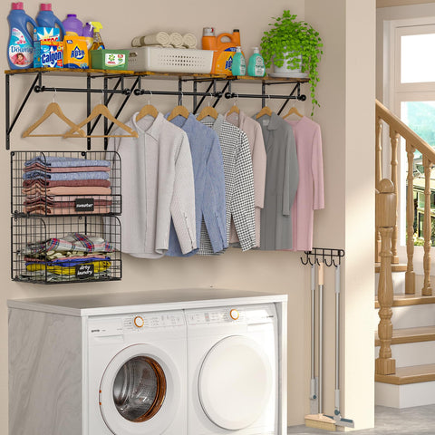 DAOUTIME rust-resistant wire baskets withstand humid laundry areas