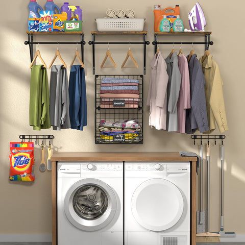 DAOUTIME space-saving laundry organization fits tight spaces