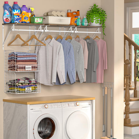 DAOUTIME versatile wall-mounted design fits laundry rooms and other spaces.