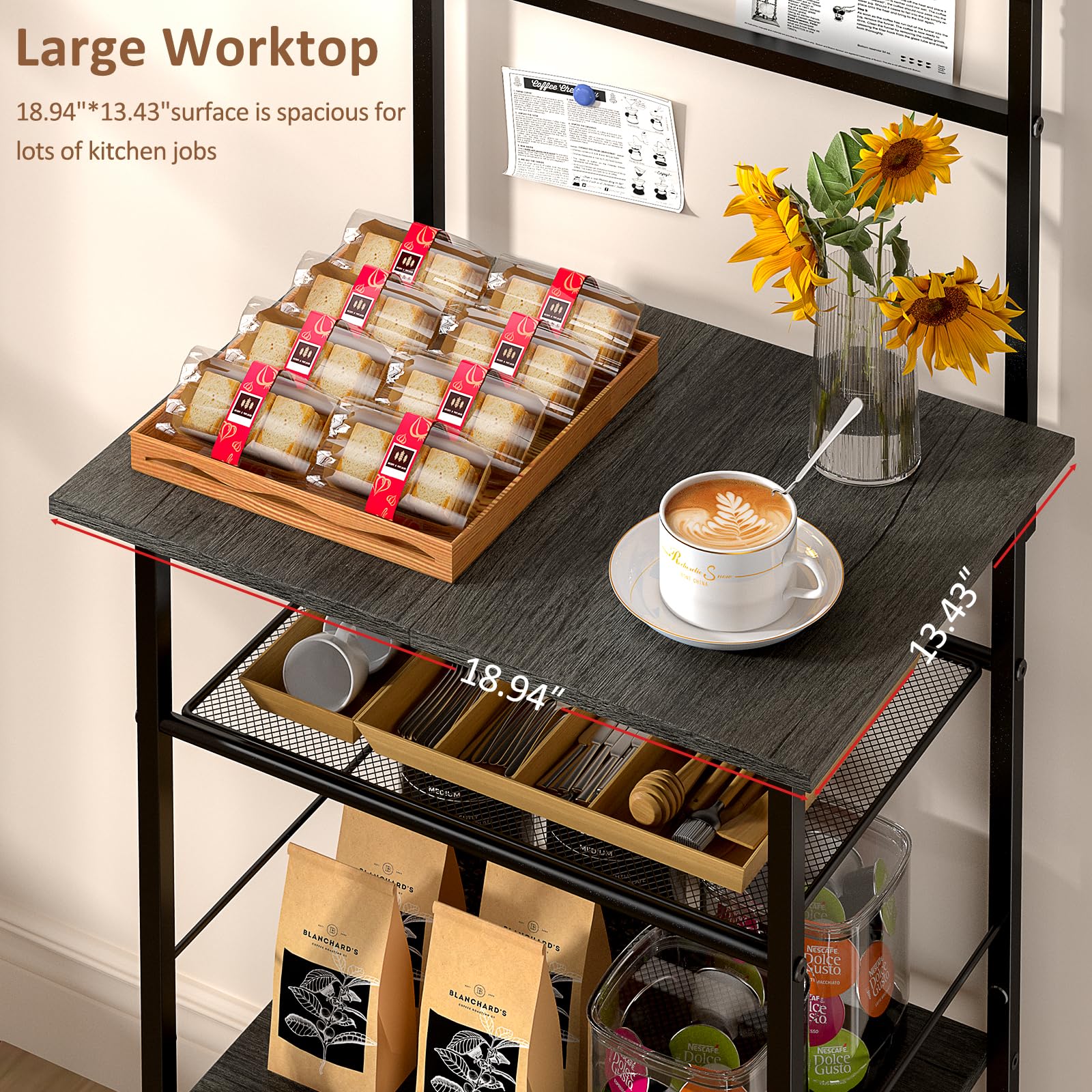 DAOUTIME vintage design adds character to any kitchen corner.
