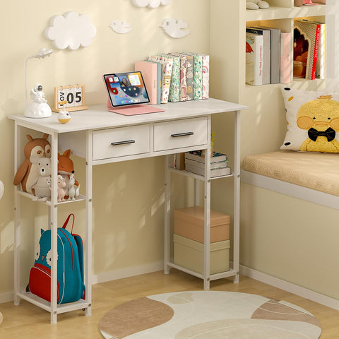 DAOUTIME white PC desk balances work and creativity in home offices.