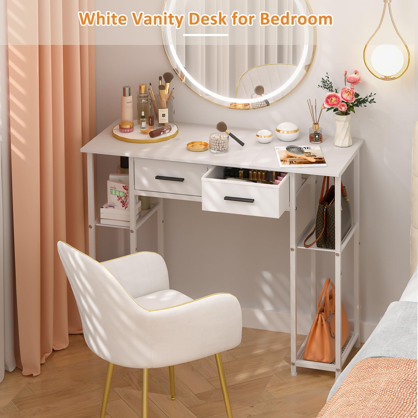DAOUTIME durable wood and metal construction ensures lasting stability.