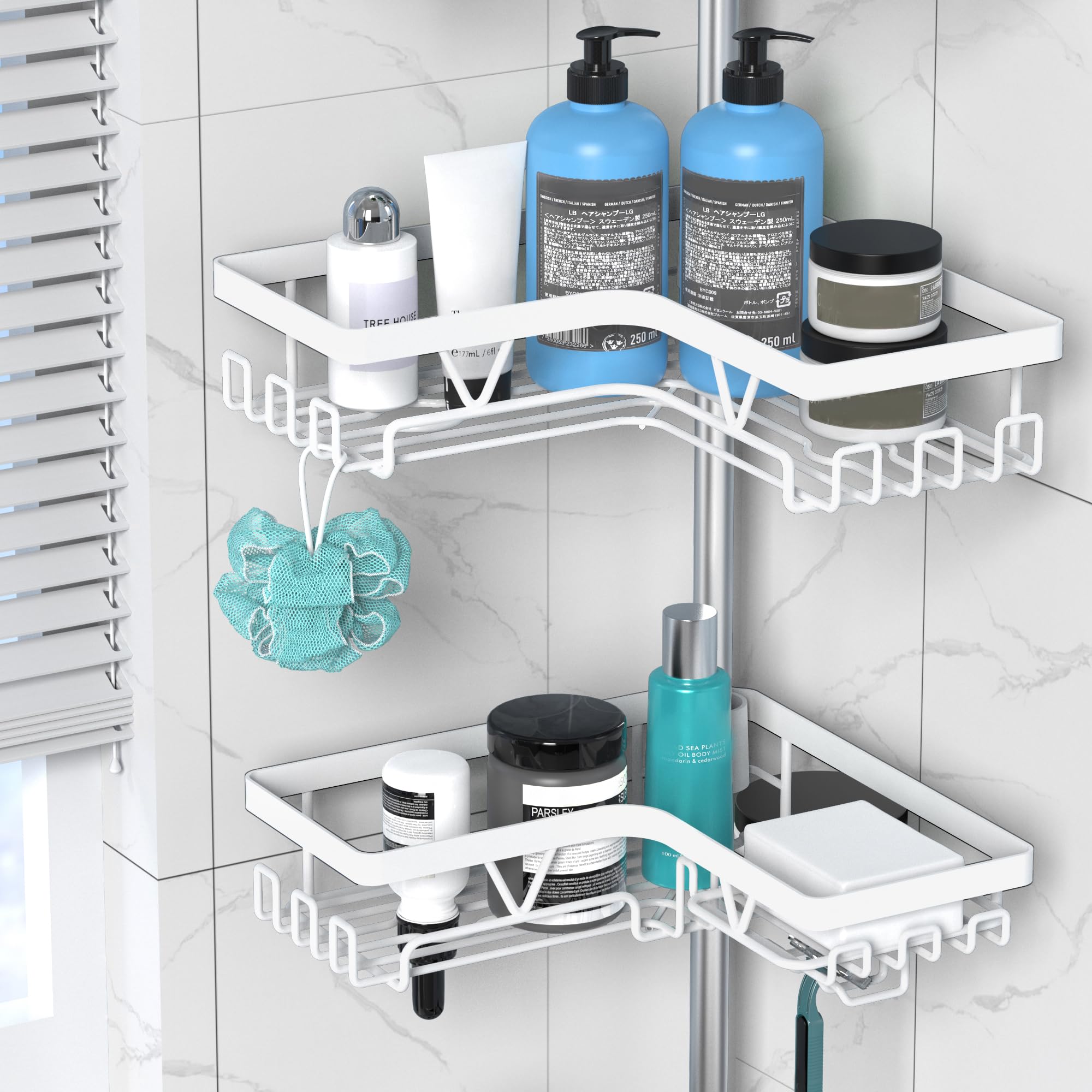 DAOYA adjustable height from 25 to 114 inches fits most showers