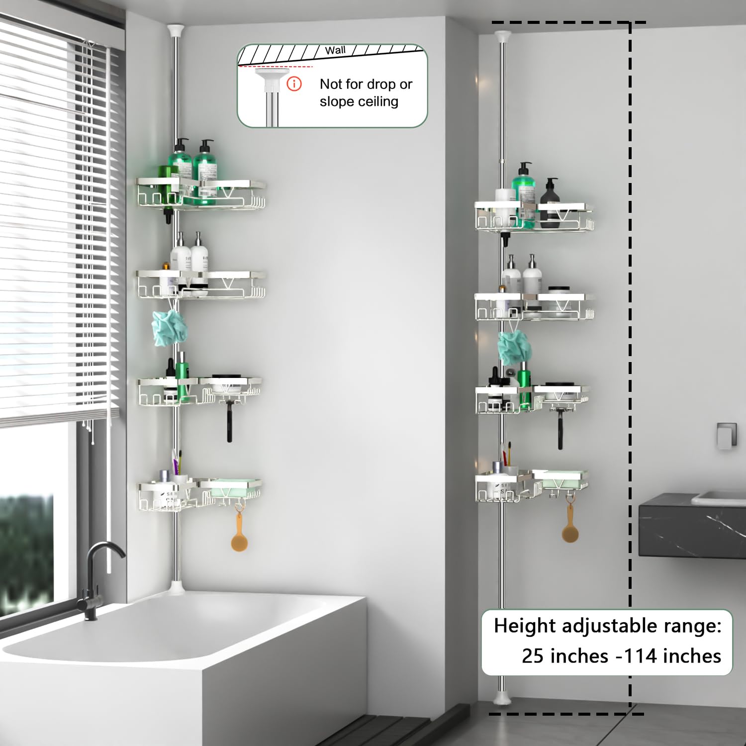 DAOYA rust-resistant chrome finish cleans easily and resists moisture.