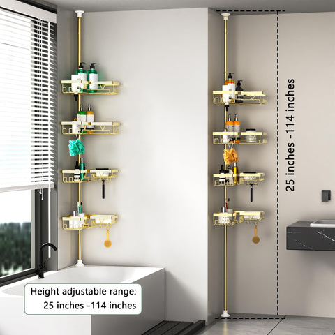DAOYA compact space saving shower rod keeps bathroom tidy