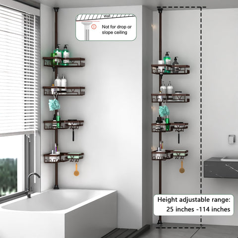 DAOYA tool-free installation between walls for secure placement