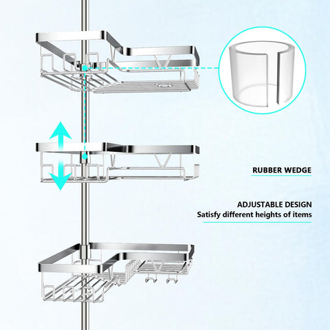 DAOYA adjustable shelves help fit tall bottles safely.