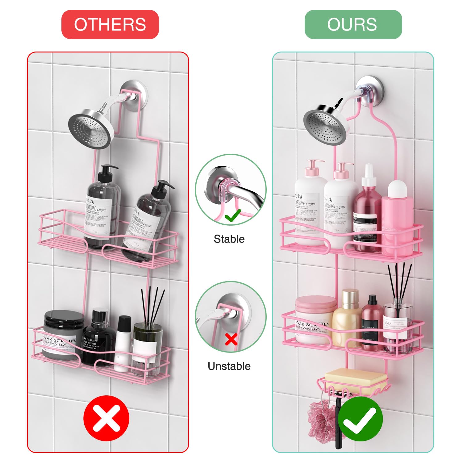 DAOYA fits standard shower pipe 21mm and simplifies installation