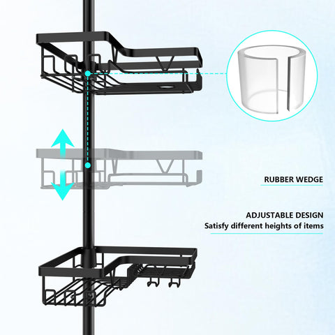 DAOYA towel bars and hooks keep towels dry and accessible.