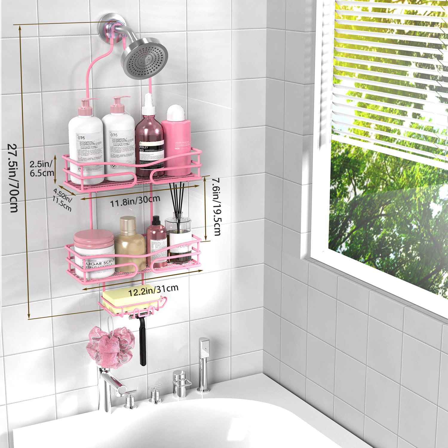 DAOYA stainless steel waterproof caddy for moisture-prone bathrooms