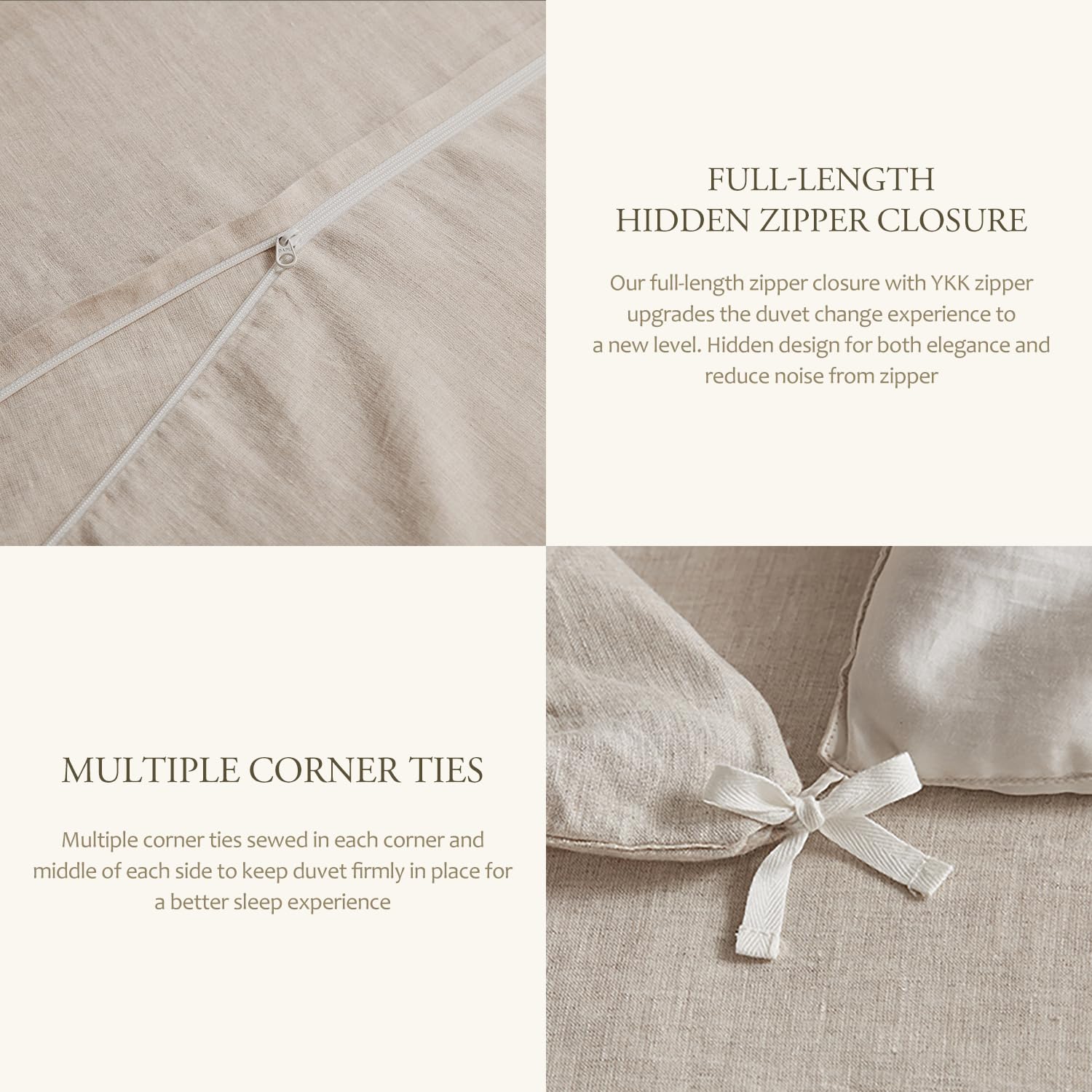 DAPU lifestyle bedroom scene featuring breathable linen for relaxed sleep