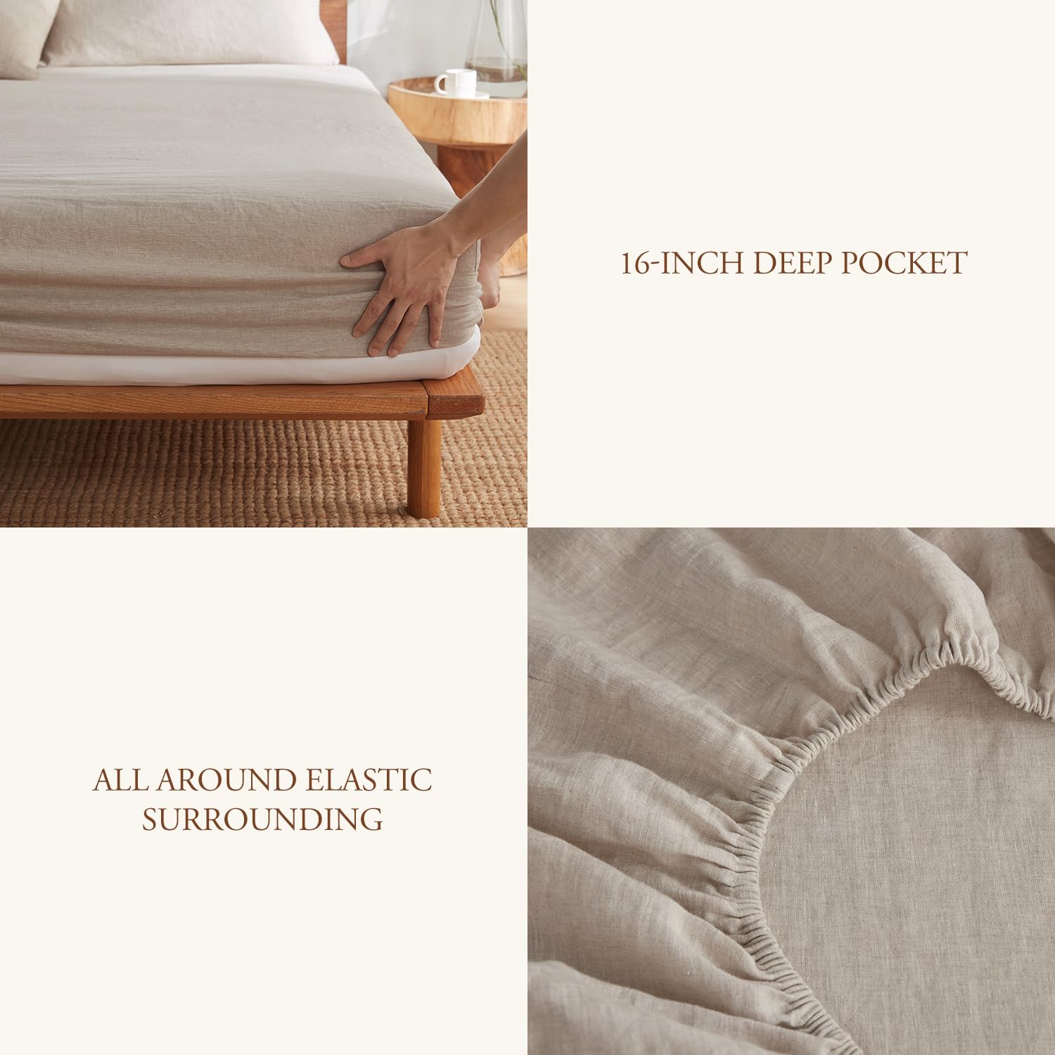 DAPU Pure Linen King Stone-Washed Finish demonstrates soft hand and gloss.