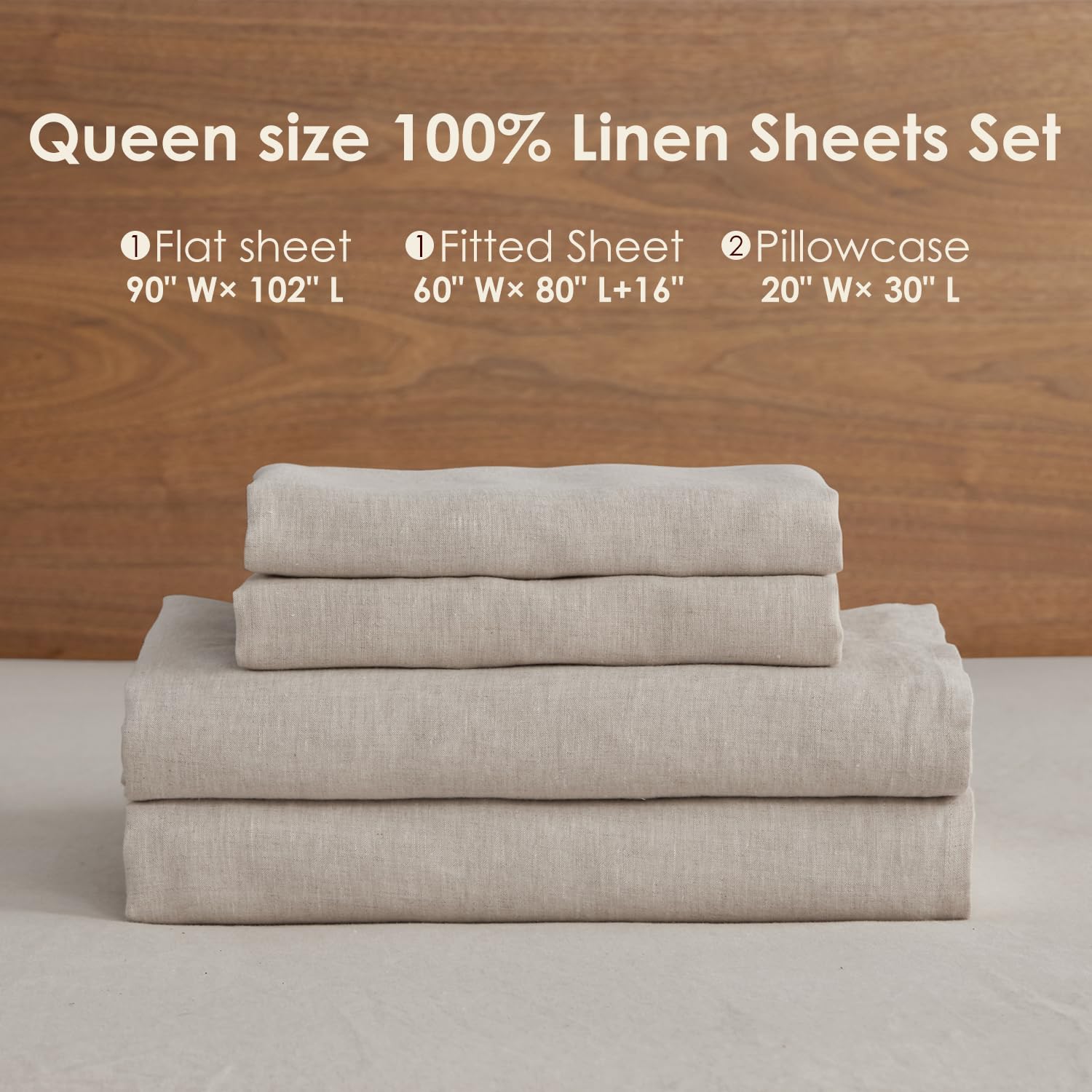 DAPU packaging image showing gift-ready linen set for weddings or dorms.