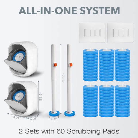 Dargoose non-scratch cleaning head protects porcelain and glass surfaces.