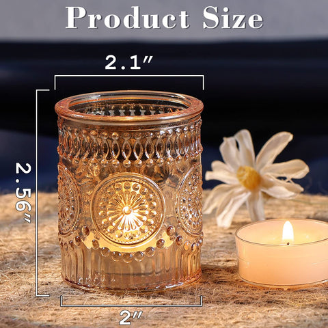 DARJEN glass tea-light holders add warm glow to dinners and parties.