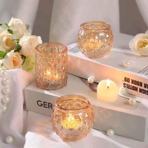 DARJEN twentyfour-pack includes twelve glass and twelve bowl votives.