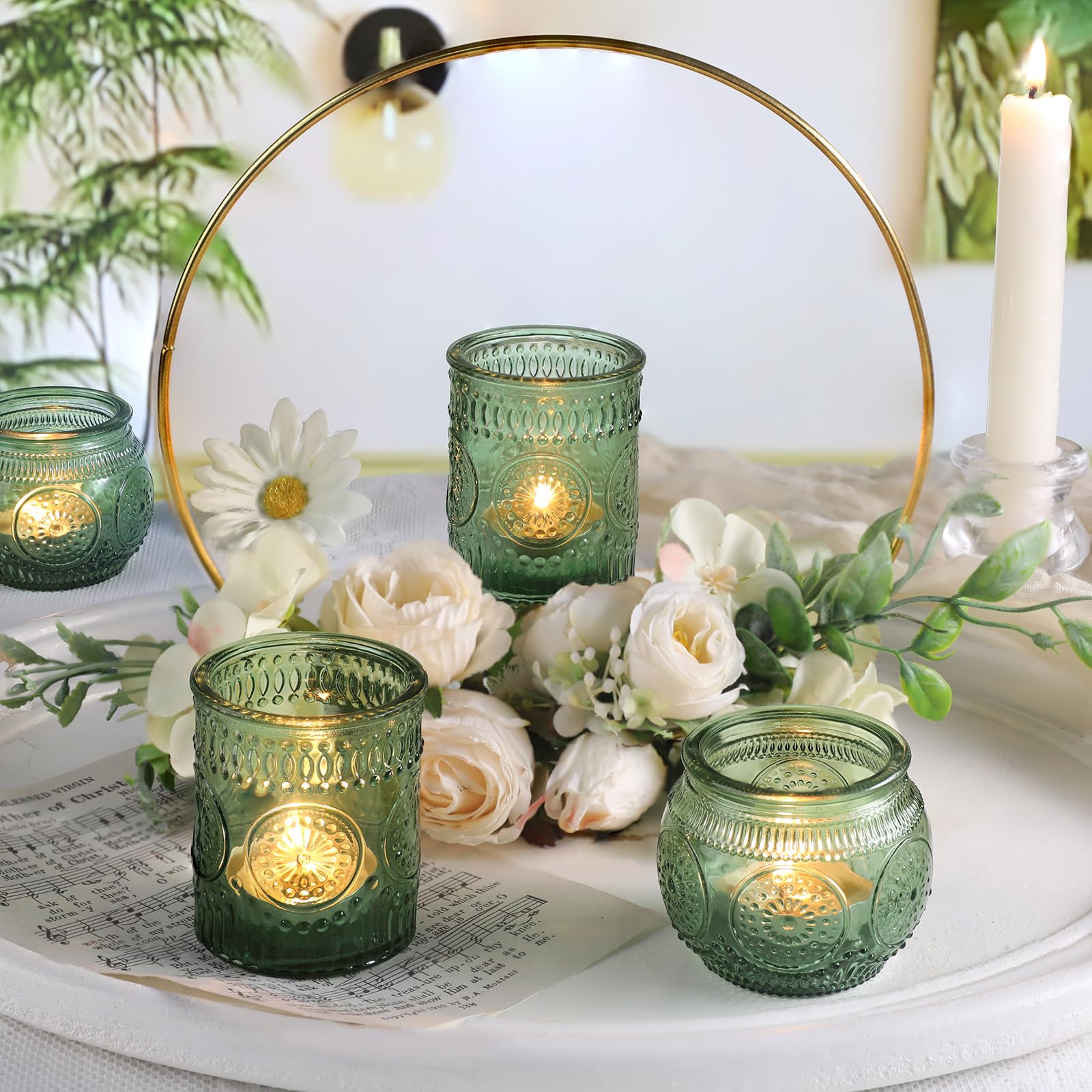 DARJEN vintage tea light holder complements retro-inspired home decor.